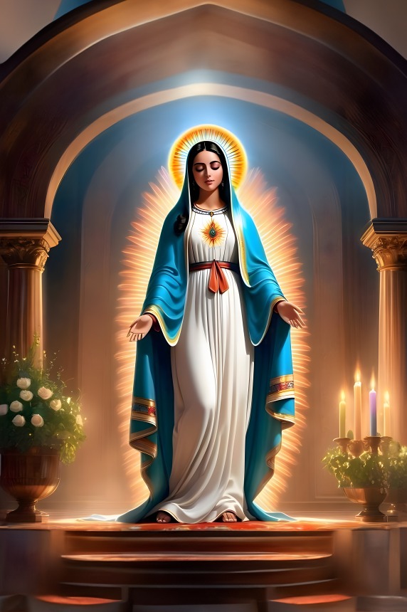 BRUSH ESTAMPADO SEMANA SANTA IMAGEN 75X50cm