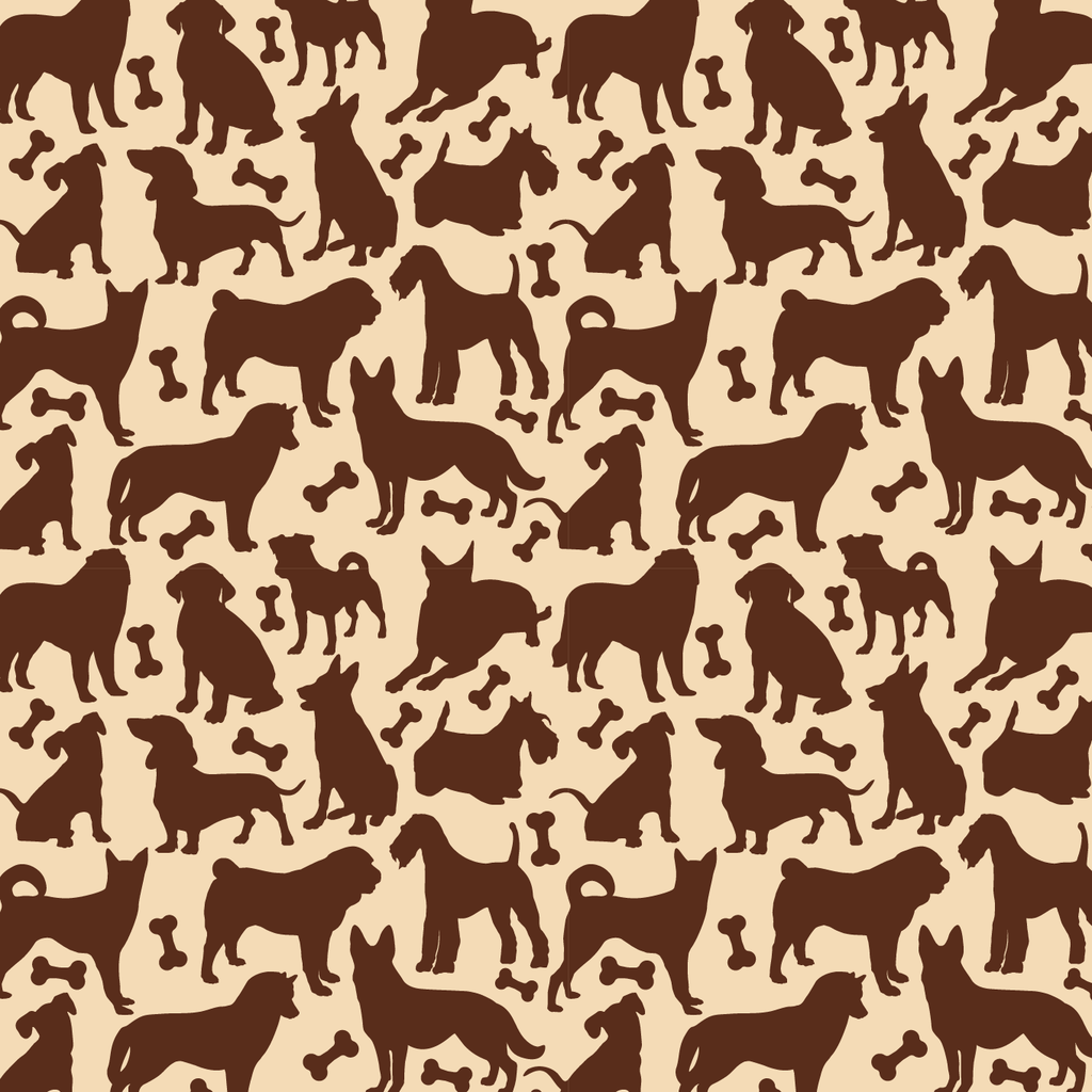 BRUSH ESTAMPADO SILUETA DE PERROS