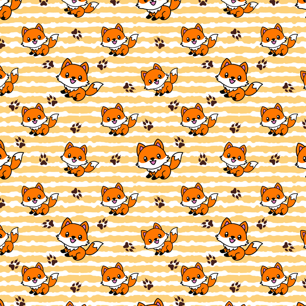 BRUSH ESTAMPADO ZORRITO FONDO NARANJA