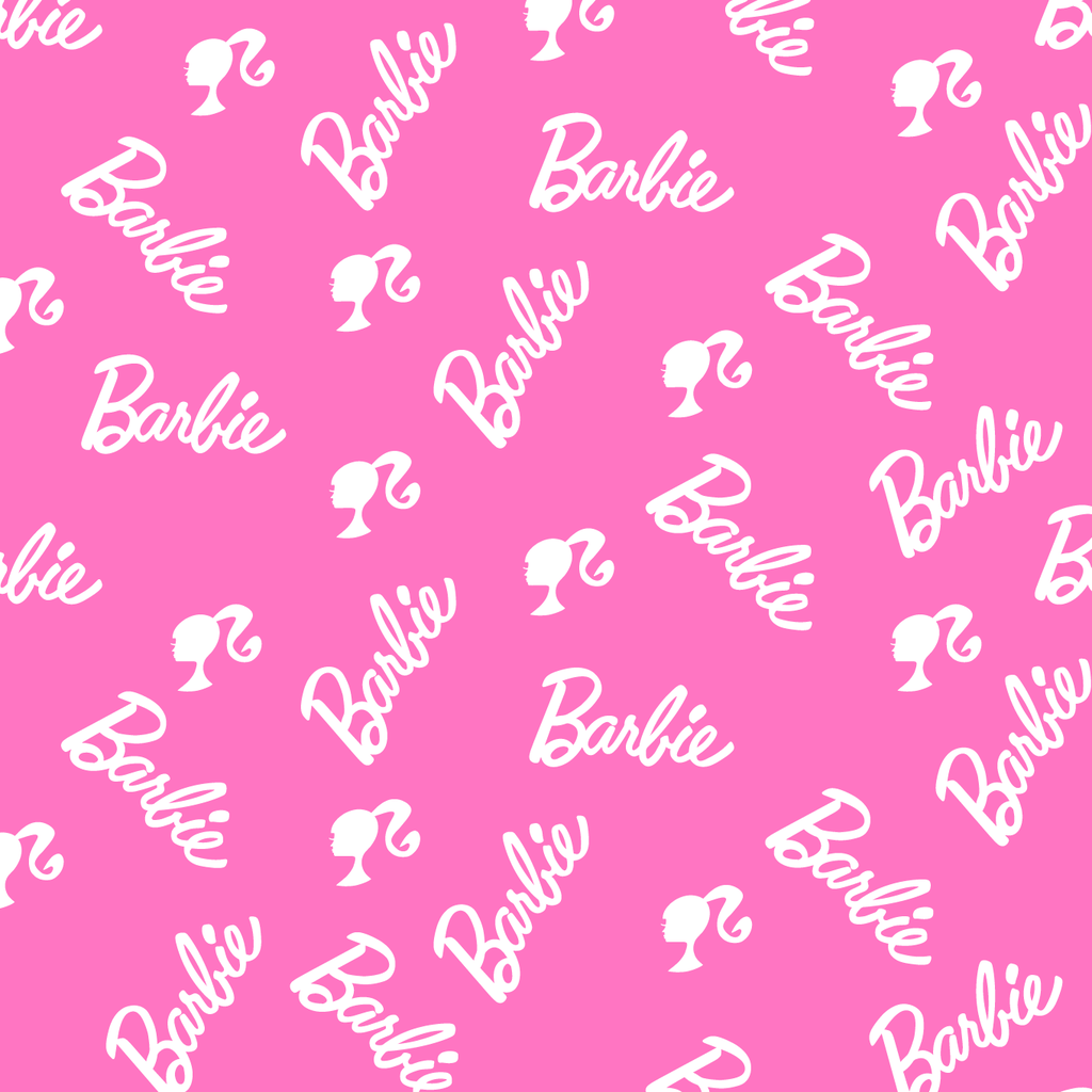 BRUSH ESTAMPADO BARBIE LOGO FONDO FUCSIA