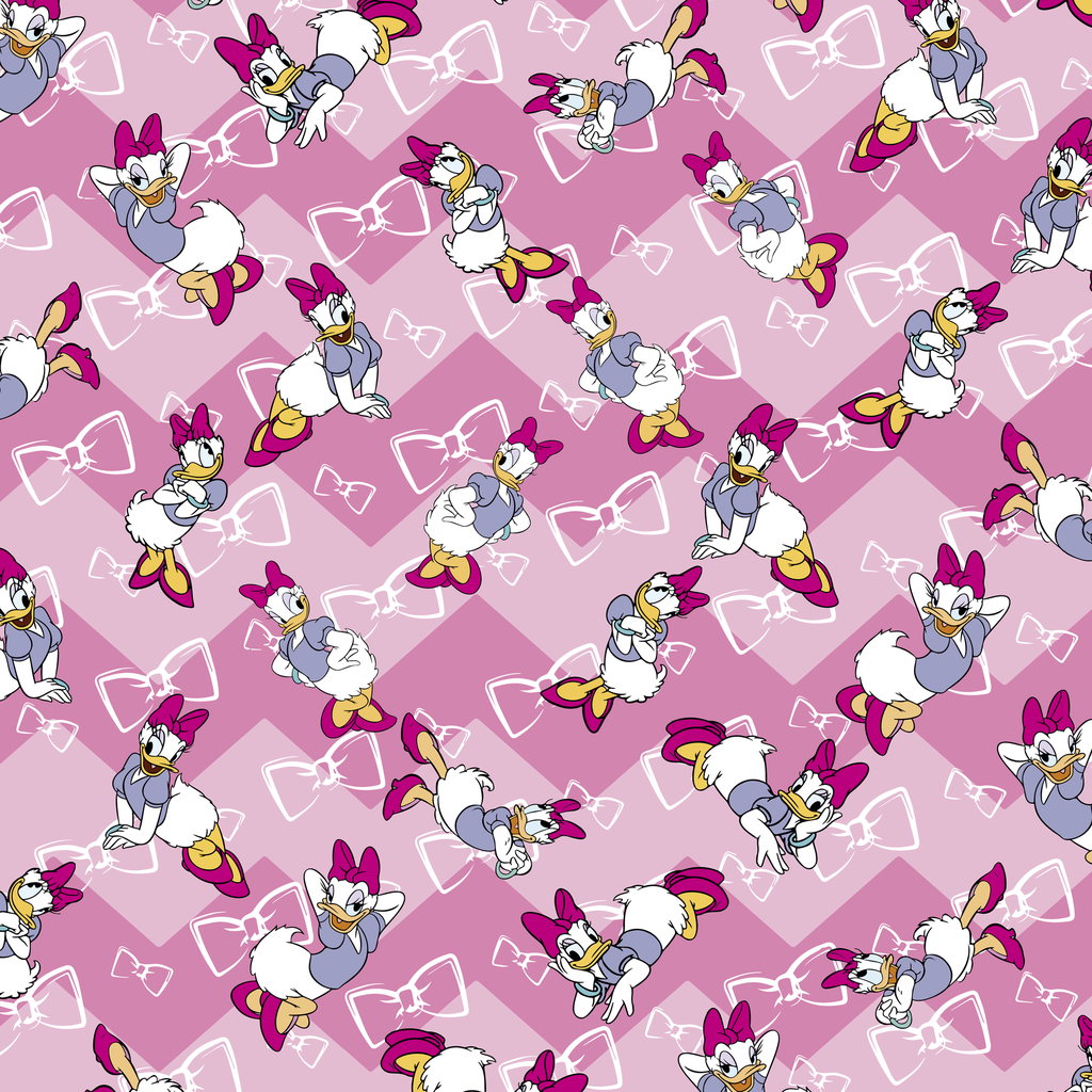 BRUSH ESTAMPADO DAISY FONDO ROSA