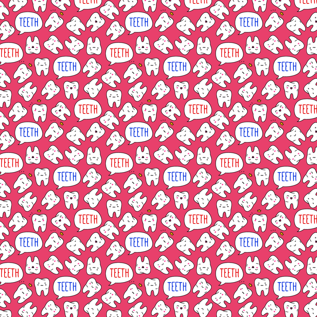 BRUSH ESTAMPADO DENTISTA FONDO ROSADO