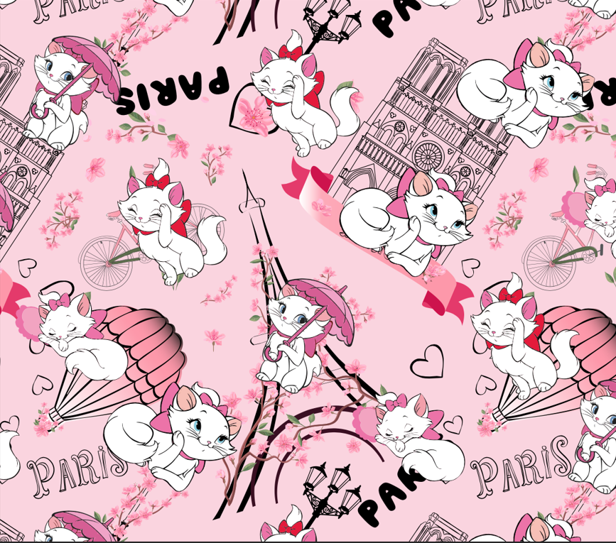 BRUSH ESTAMPADO GATA MARIE FONDO PALO ROSA