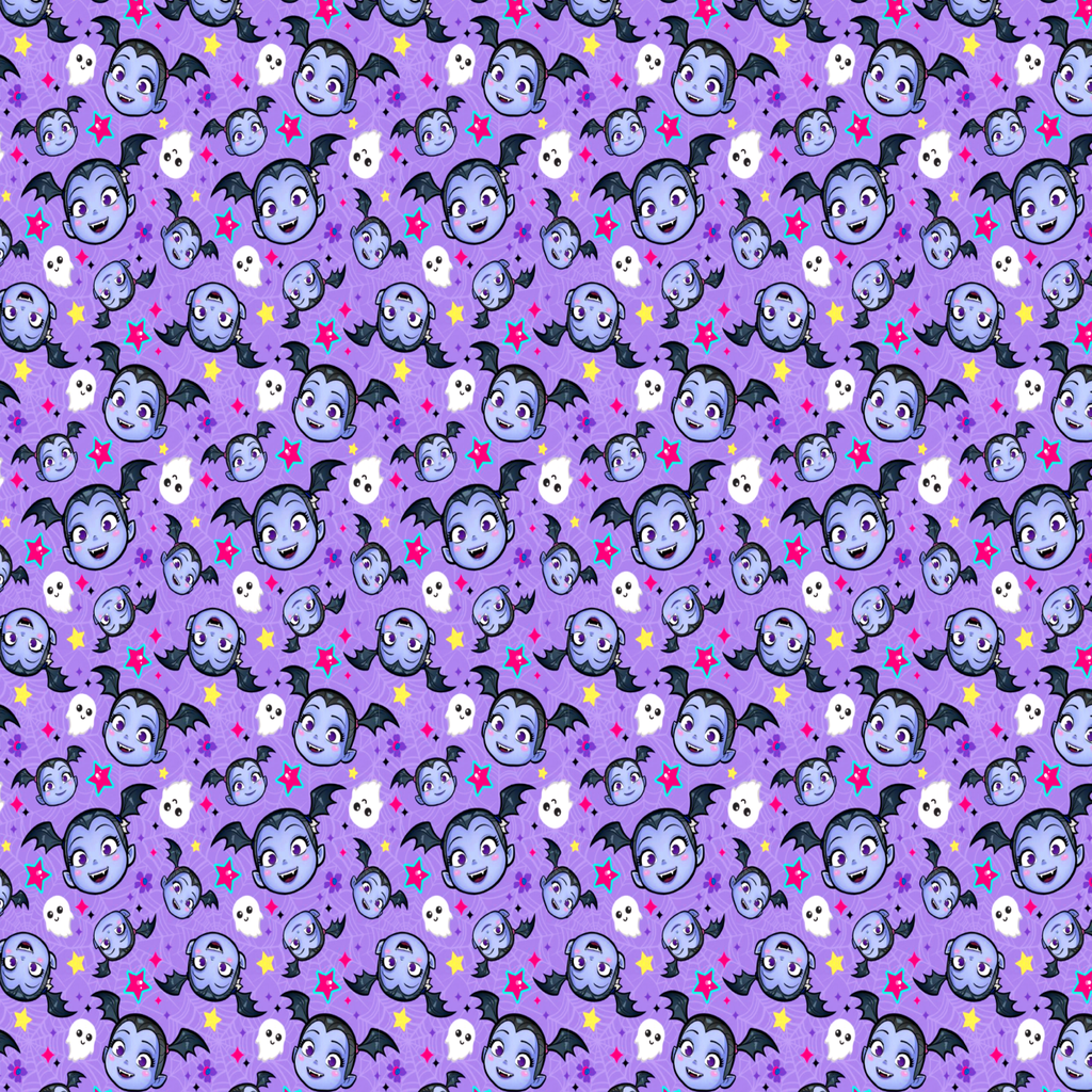 BRUSH ESTAMPADO VAMPIRINA FONDO LILA