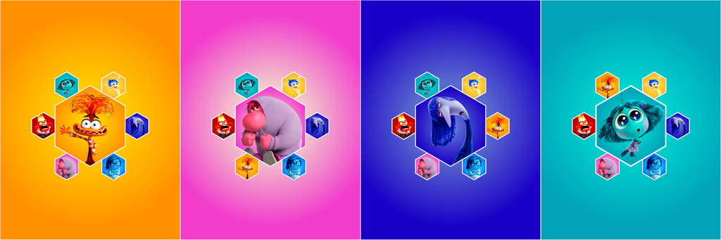 BRUSH ESTAMPADO FRENTES HEXÁGONOS INTENSAMENTE (NIÑO)