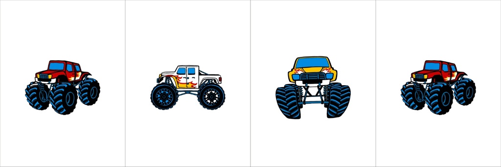 BRUSH ESTAMPADO FRENTES MONSTER TRUCK