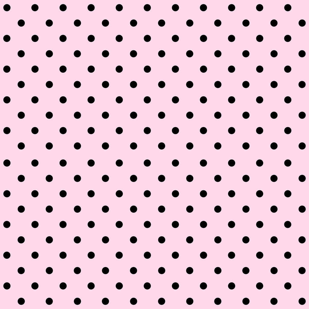 SATIN ESTAMPADO PUNTOS NEGROS FONDO ROSADO