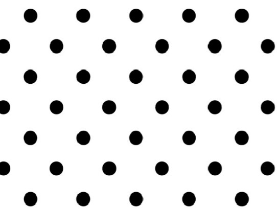 BRUSH ESTAMPADO PUNTOS NEGROS FONDO BLANCO