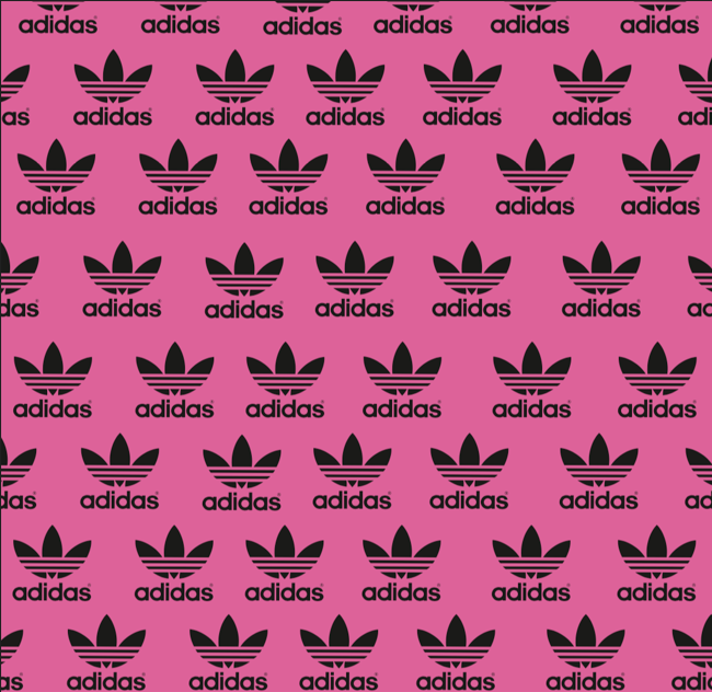 BRUSH ESTAMPADO ADIDAS FONDO ROSADO