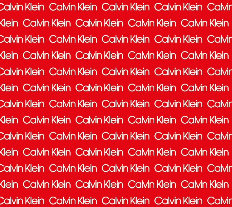 BRUSH ESTAMPADO CALVIN KLEIN FONDO ROJO