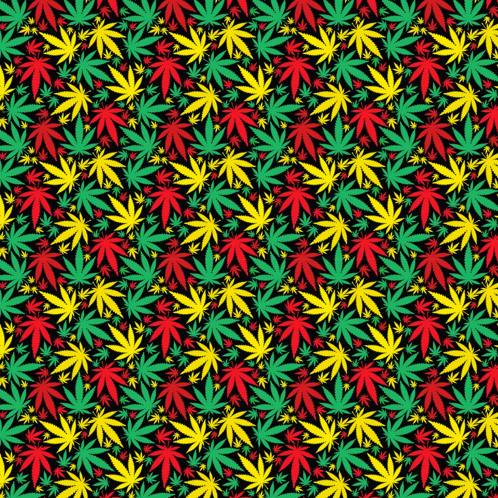 BRUSH ESTAMPADO HOJAS DE CANNABIS COLORES