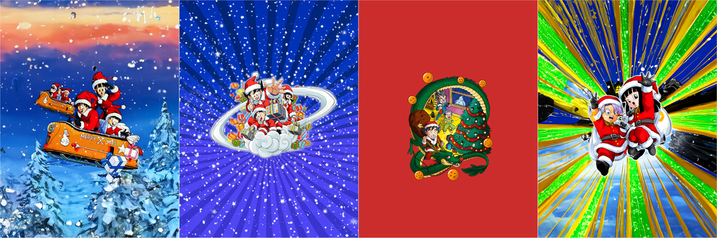 BRUSH ESTAMPADO FRENTES NAVIDEÑOS DRAGON BALL Z X4