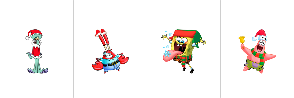 BRUSH ESTAMPADO NAVIDEÑO FRENTE BOB ESPONJA