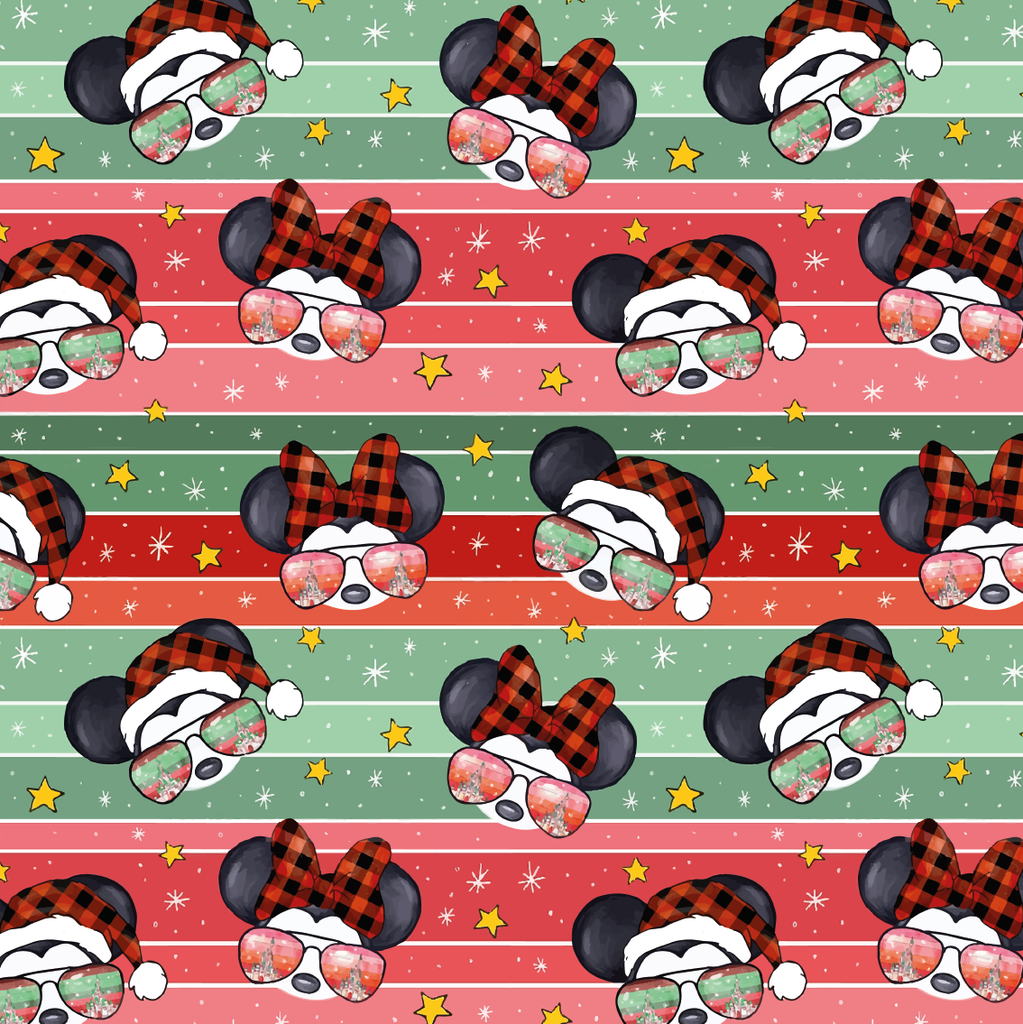 BRUSH ESTAMPADO NAVIDAD MINNIE  GORRITO NAVIDEÑO