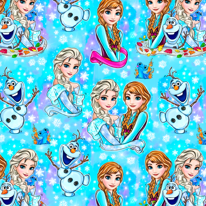 BRUSH ESTAMPADO FROZEN FONDO CELESTE