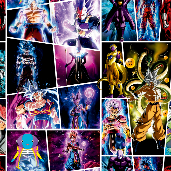 BRUSH ESTAMPADO DRAGON BALL SUPER TONOS MORADOS