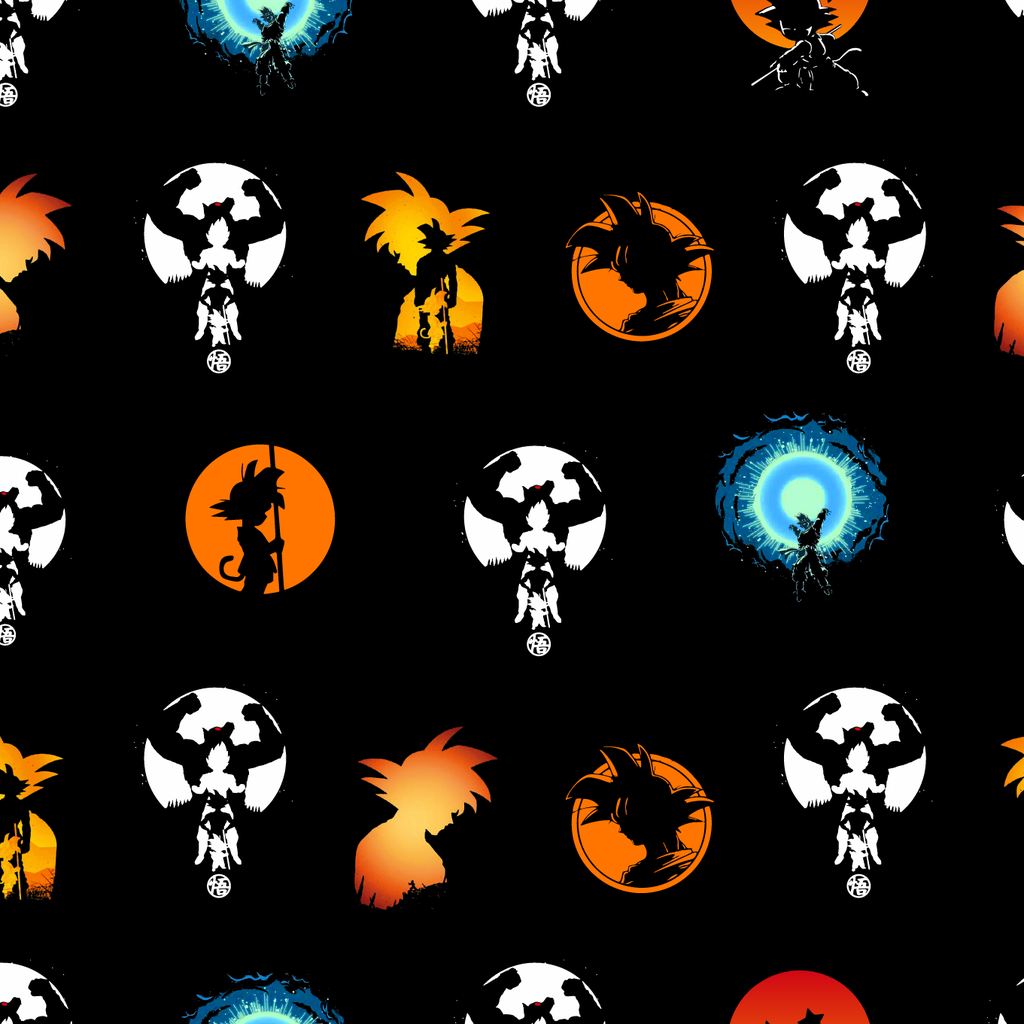 BRUSH ESTAMPADO DRAGON BALL FONDO NEGRO