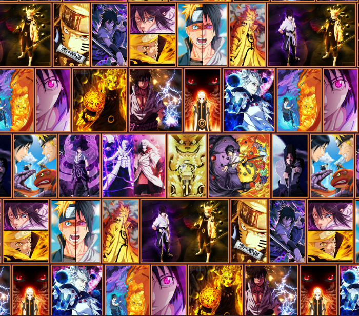 BRUSH ESTAMPADO NARUTO & SASUKE COLLAGE