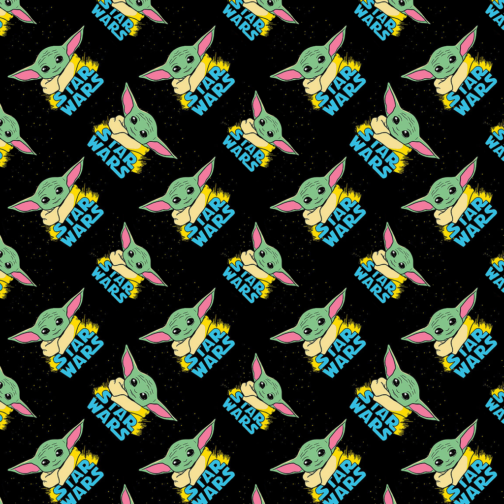 BRUSH ESTAMPADO BABY JODA FONDO NEGRO