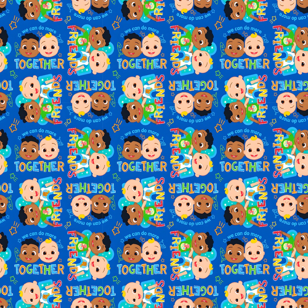 BRUSH ESTAMPADO COCOMELON FONDO AZUL