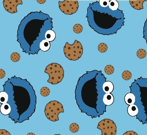 BRUSH ESTAMPADO COMEGALLETAS FONDO CELESTE