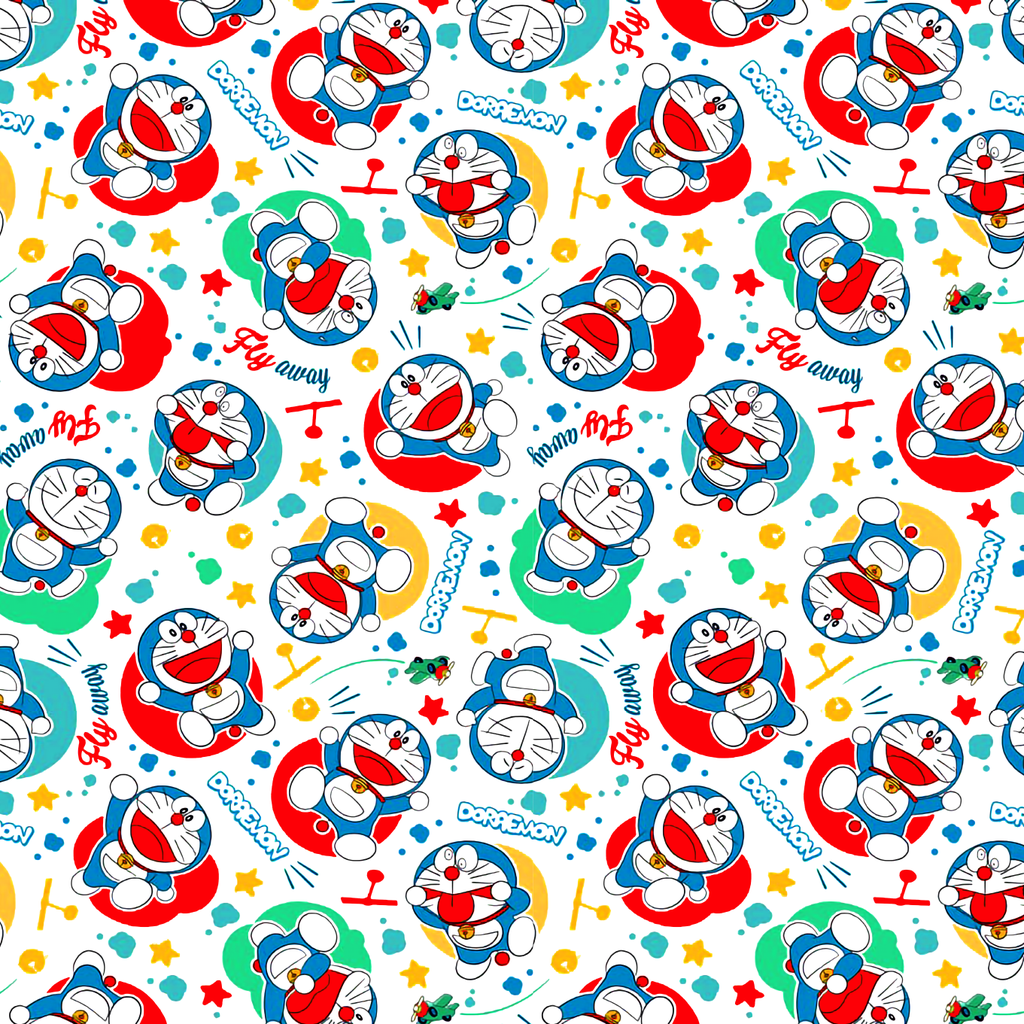 BRUSH ESTAMPADO DORAEMON FONDO BLANCO
