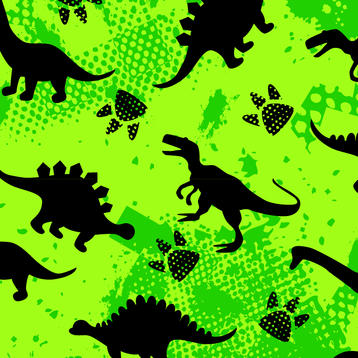 BRUSH ESTAMPADO DINOSAURIOS FONDO VERDE