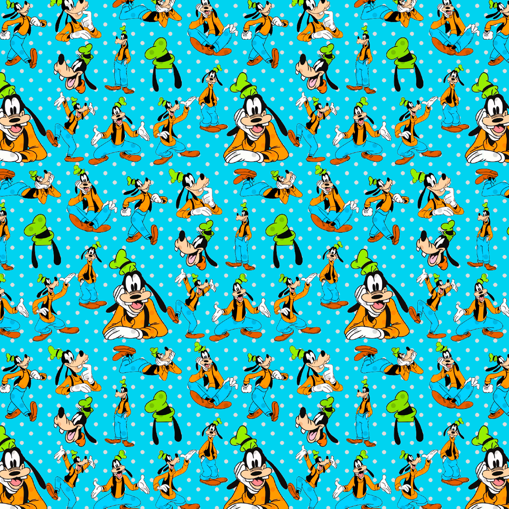 BRUSH ESTAMPADO GOOFY FONDO TURQUESA