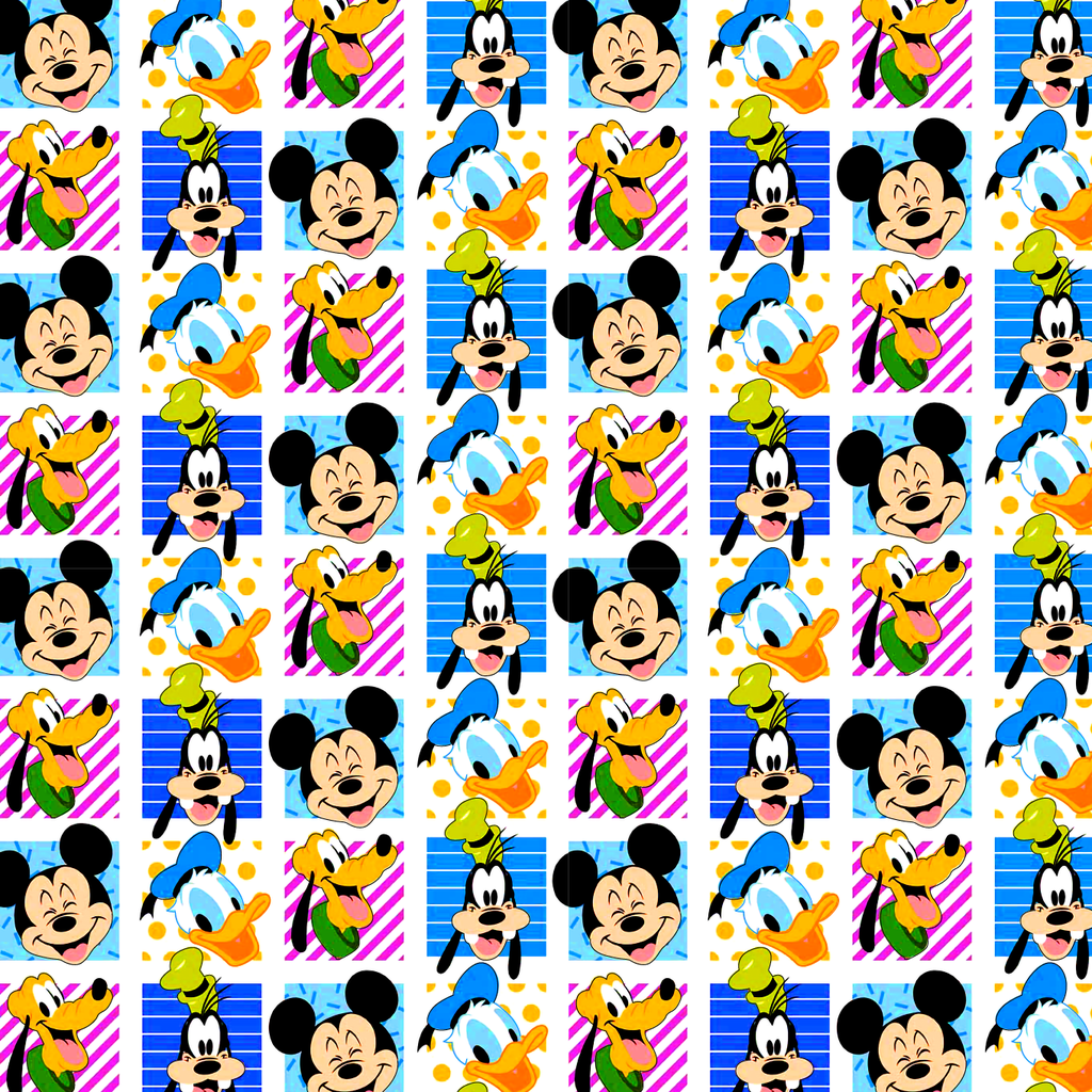 BRUSH ESTAMPADO MICKEY & CO. FONDO CUADROS