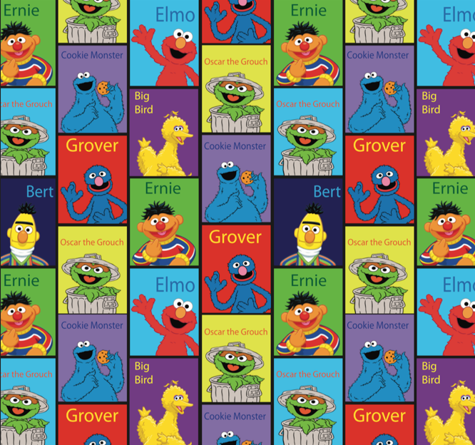 BRUSH ESTAMPADO PLAZA SESAMO COLLAGE