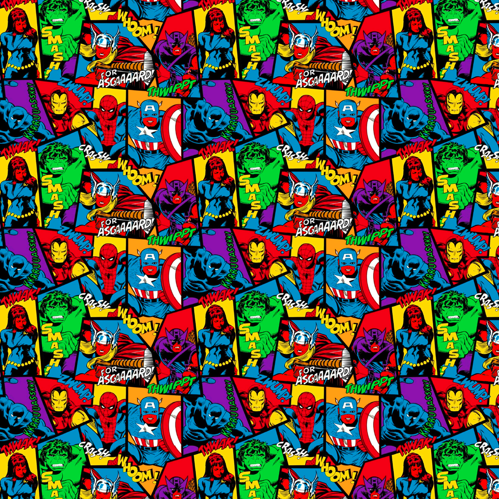 BRUSH ESTAMPADO MARVEL COLLAGE COMIC