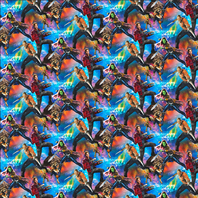 BRUSH ESTAMPADO MARVEL GUARDIANES DE LA GALAXIA COLLAGE