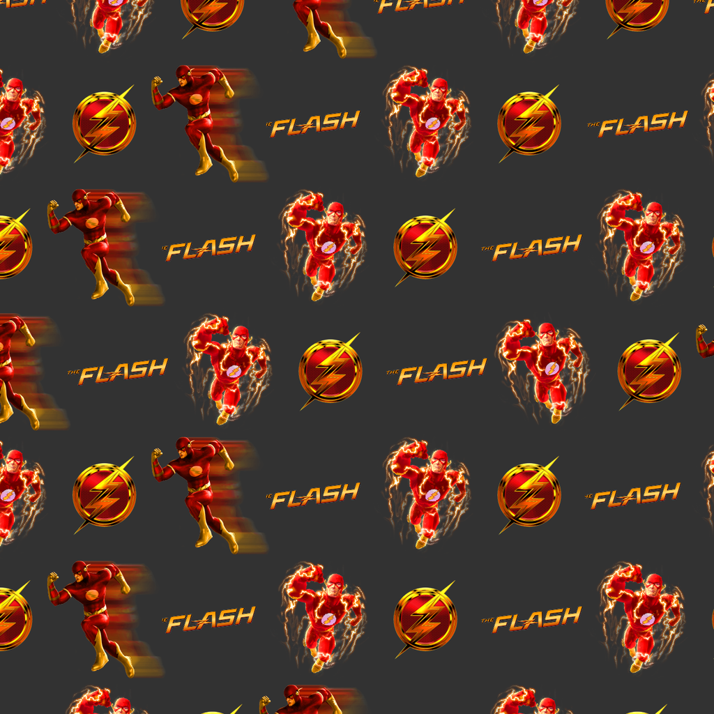 BRUSH ESTAMPADO THE FLASH FONDO NEGRO