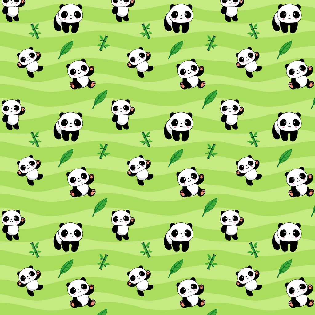 BRUSH ESTAMPADO PANDA FONDO VERDE
