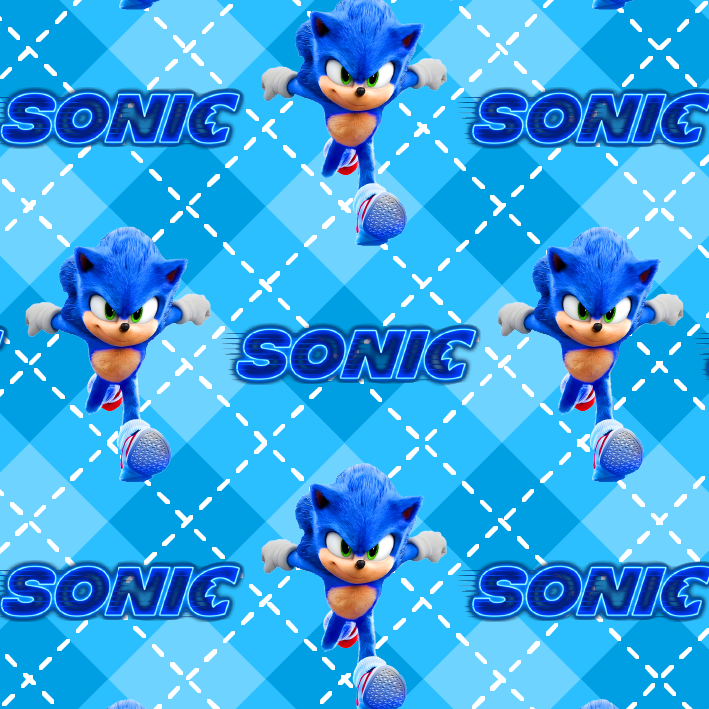 BRUSH ESTAMPADO SONIC FONDO DE CUADROS CELESTES