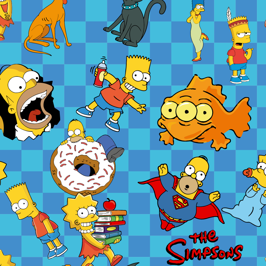 BRUSH ESTAMPADO SIMPSON FONDO DE CUADROS