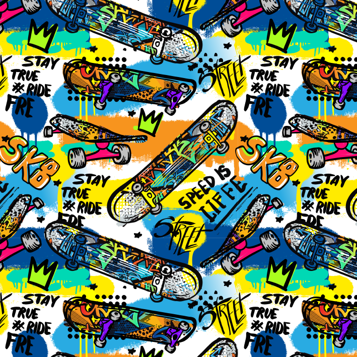 BRUSH ESTAMPADO GRAFITIS SKATERS