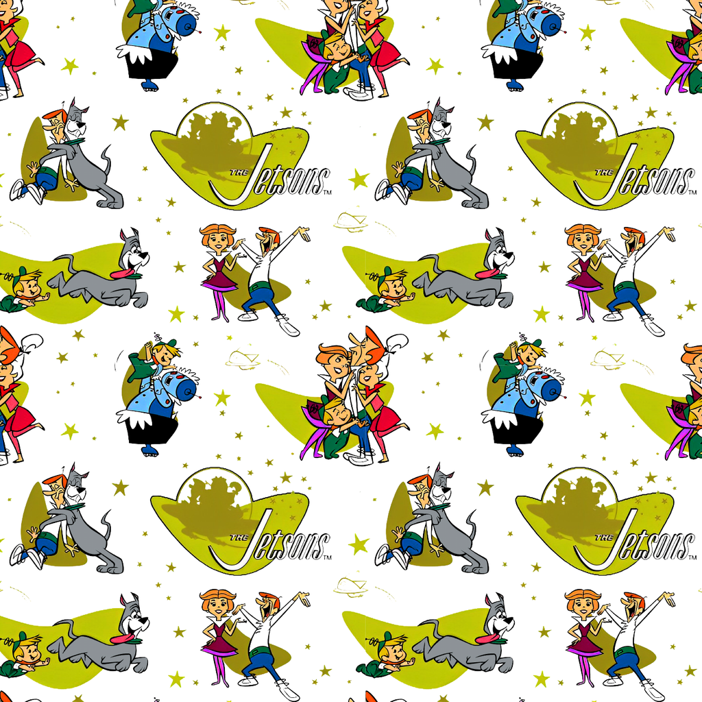 BRUSH ESTAMPADO LOS SUPERSONICOS FONDO BLANCO