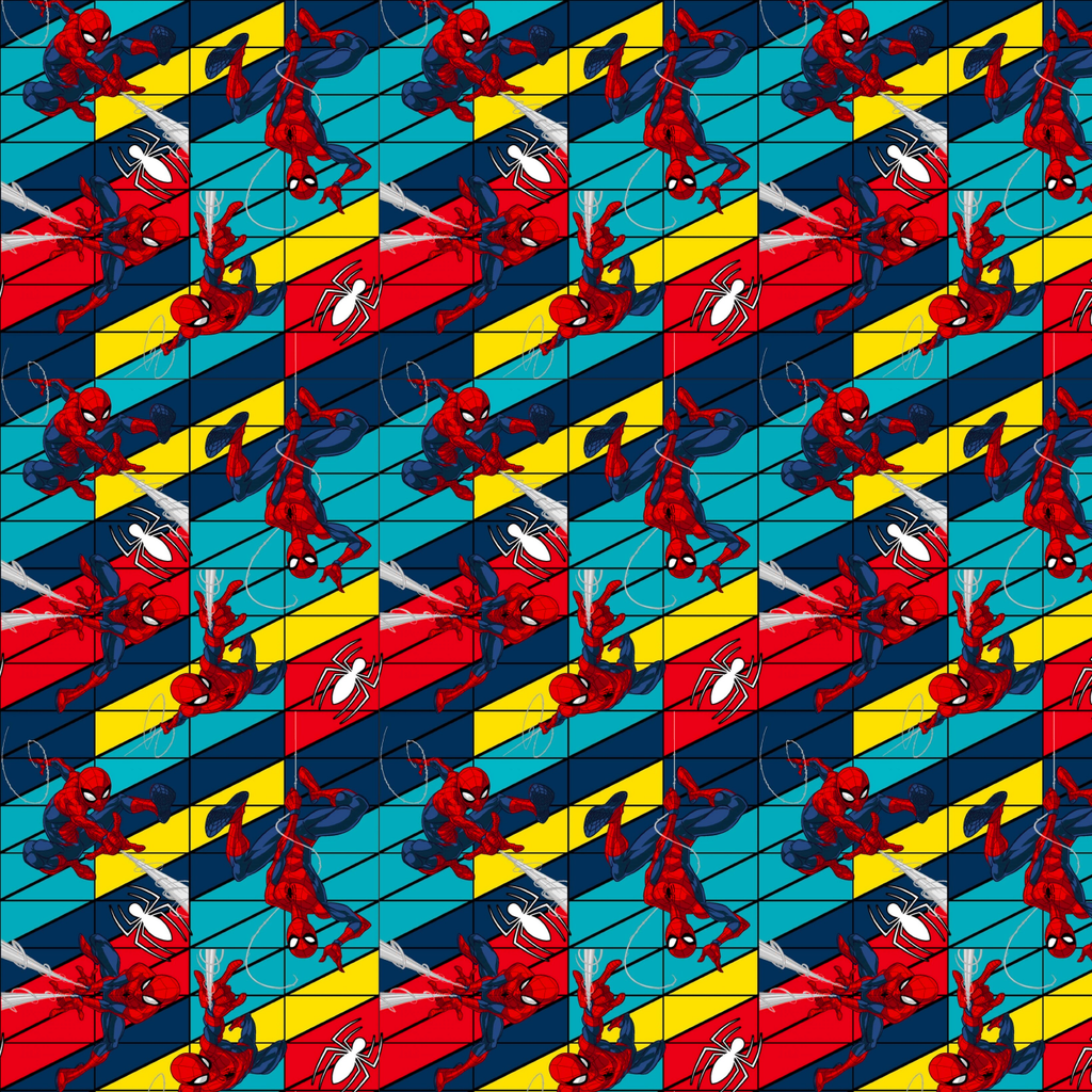 BRUSH ESTAMPADO MARVEL SPIDER-MAN FONDO LINEAS COLORES