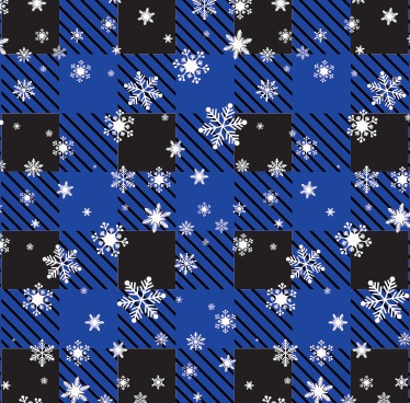 BRUSH ESTAMPADO CUADROS AZUL Y NEGRO