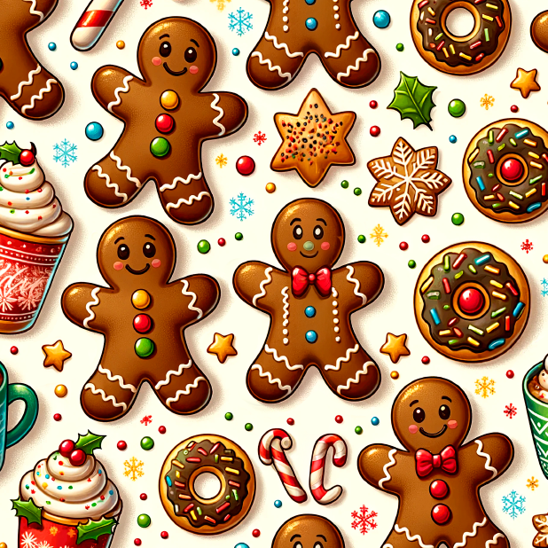 BRUSH ESTAMPADO GALLETITAS NAVIDEÑAS