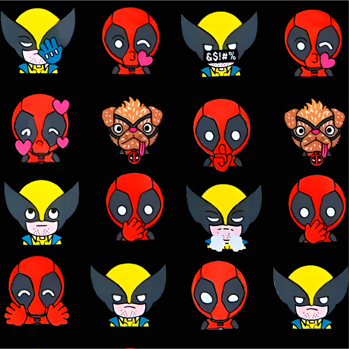 BRUSH ESTAMPADO DEADPOOL & WOLVERINE CHIBI