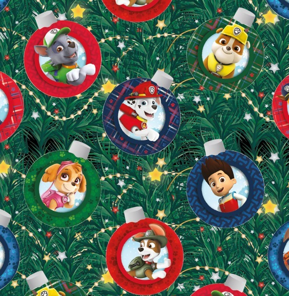 BRUSH ESTAMPADO PAW PATROL ESFERAS NAVIDEÑAS