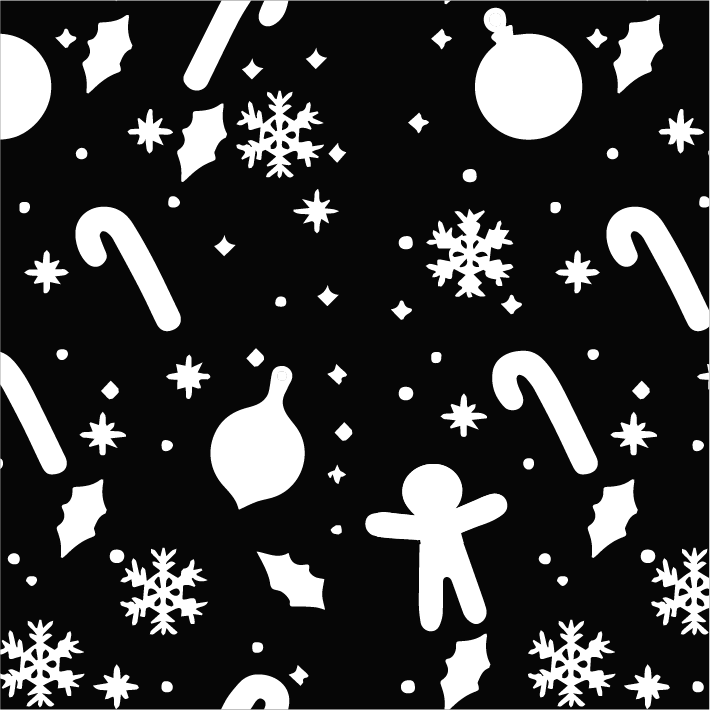 BRUSH ESTAMPADO BASTONES FONDO NEGRO