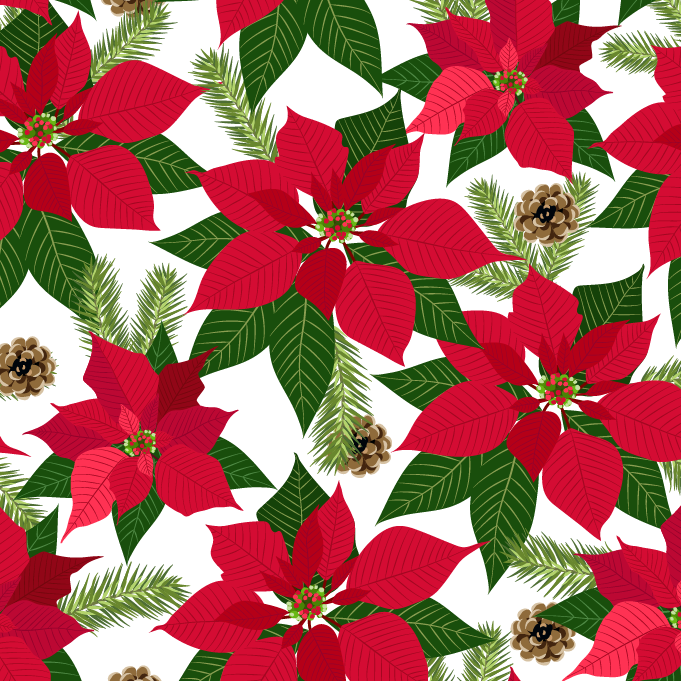 BRUSH ESTAMPADO NAVIDAD PASTORAS ROJAS FONDO BLANCO