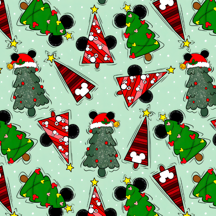 BRUSH ESTAMPADO MICKEY VESTIDO DE SANTA