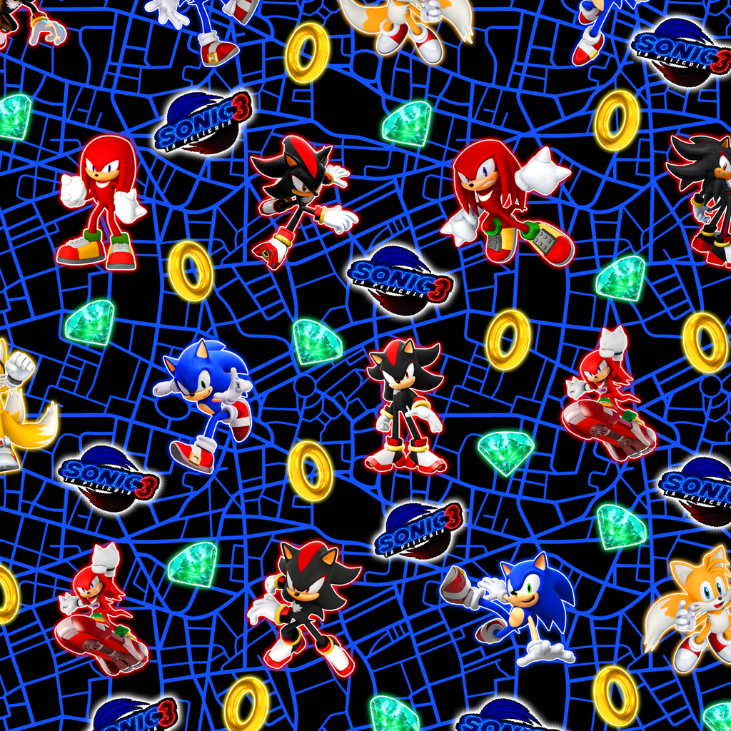 BRUSH ESTAMPADO SONIC AZUL AROS