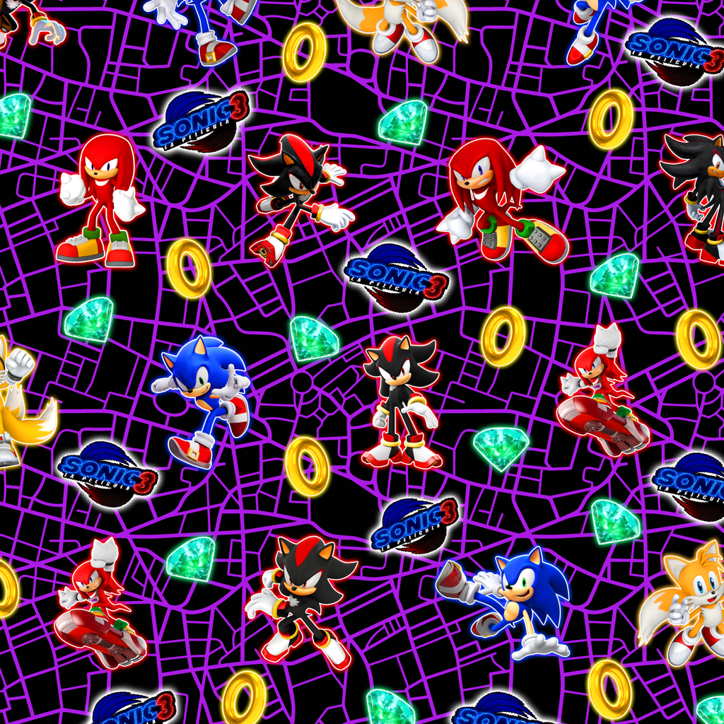 BRUSH ESTAMPADO SONIC AROS MORADOS