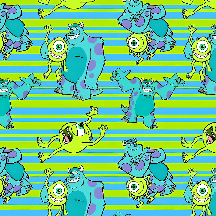 BRUSH ESTAMPADO MONSTER INC LINEAS COLORES