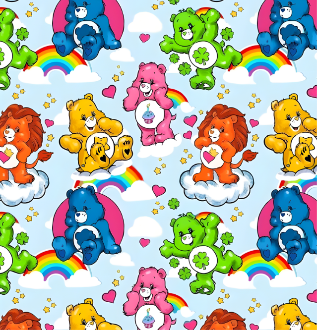 BRUSH ESTAMPADO OSITOS CARIÑOSITOS FONDO NUBES